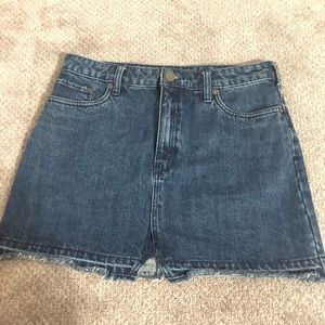 free people jean skirt